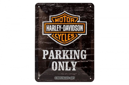 Blechschild "Harley-Davdison Parking Only" - 20 x 15cm